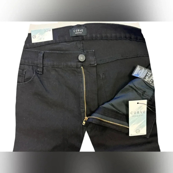 Curve Appeal NWT Shorts Black Plus Size High Waisted 22W - Picture 6 of 8